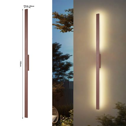 Brilagi - LED vonkajšie nástenné svietidlo LUNA LED/30W/230V 3000K IP65 150 cm hnedé CRI 90