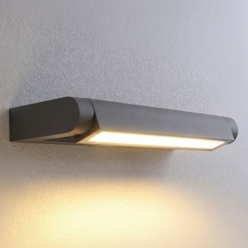 BRILAGI - LED Vonkajšie nástenné svietidlo na fasádu SALERNO LED/12W/230V 35,5 cm antracit IP65