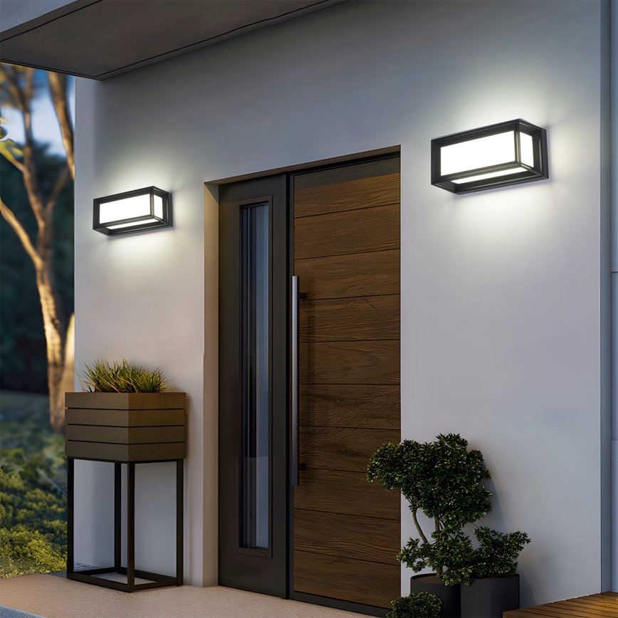 Brilagi - LED vonkajšie nástenné svietidlo PARKER LED/12W/230V 3000/4500/6000K čierne IP44