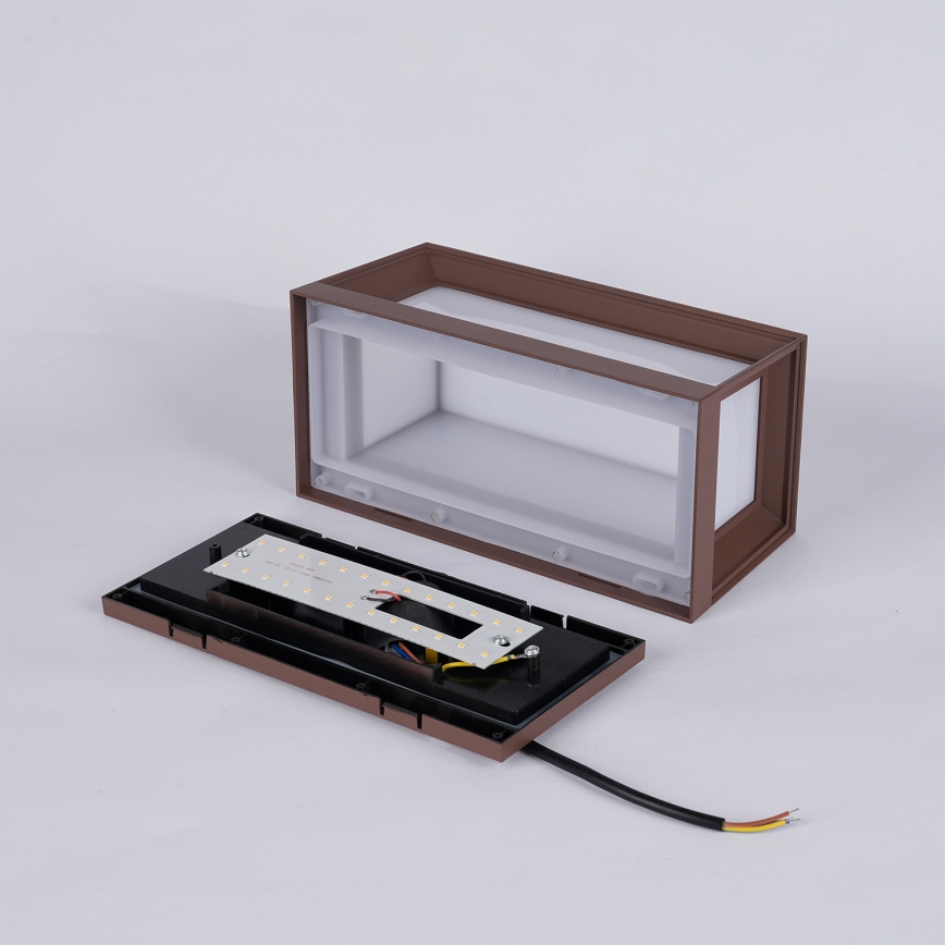 Brilagi - LED vonkajšie nástenné svietidlo PARKER LED/12W/230V 3000/4500/6000K hnedé IP44