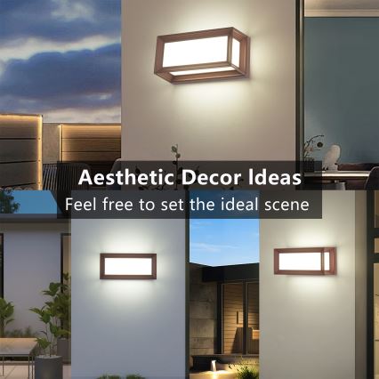 Brilagi - vonkajšie nástenné LED svietidlo PARKER LED/12W/230V 3000/4500/6000K hnedé IP44