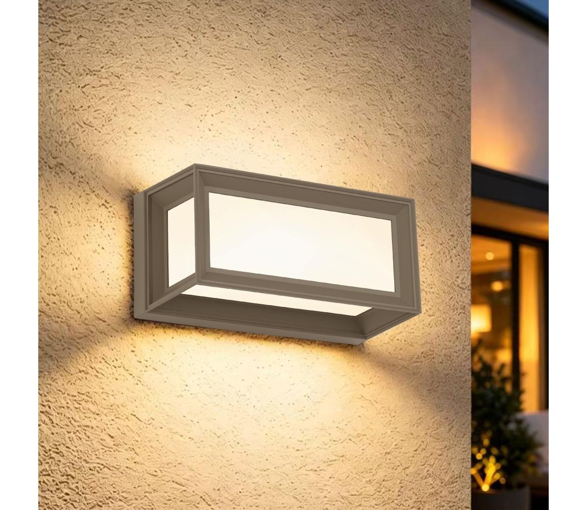 Brilagi - LED vonkajšie nástenné svietidlo PARKER LED/12W/230V 3000/4500/6000K šedé IP44 BRI883