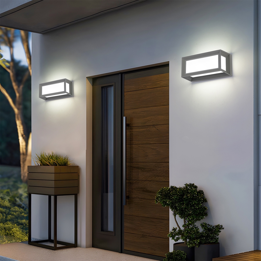 Brilagi - LED vonkajšie nástenné svietidlo PARKER LED/12W/230V 3000/4500/6000K sivá IP44
