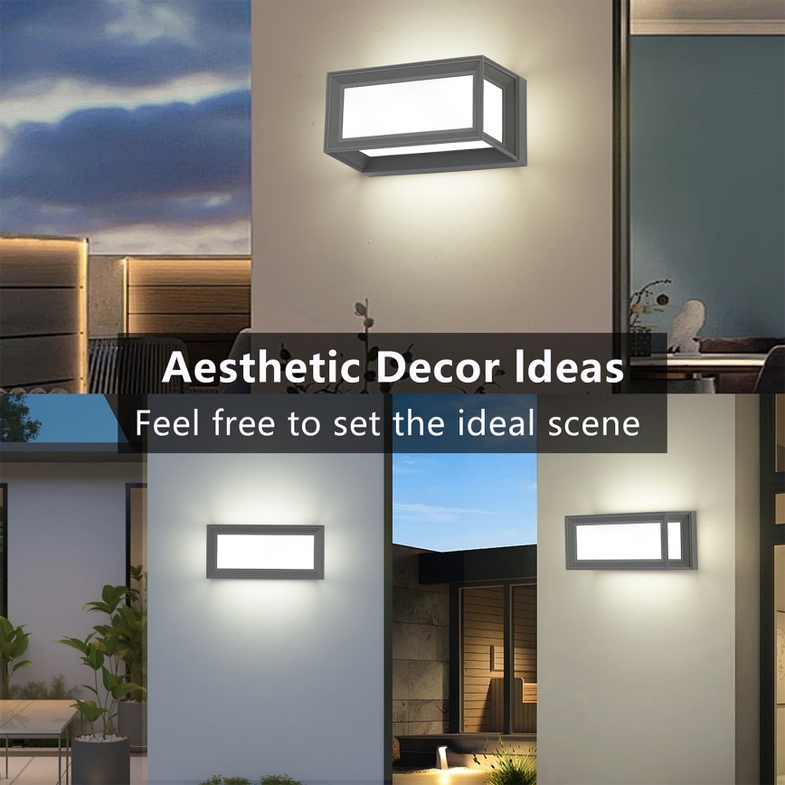 Brilagi - LED vonkajšie nástenné svietidlo PARKER LED/12W/230V 3000/4500/6000K sivé IP44