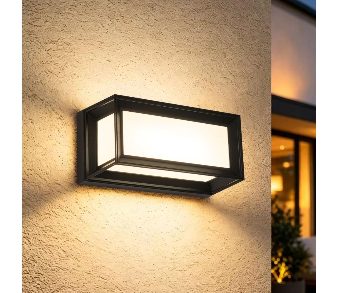 Brilagi - LED vonkajšie nástenné svietidlo PARKER LED/12W/230V čierne IP44 BRI770