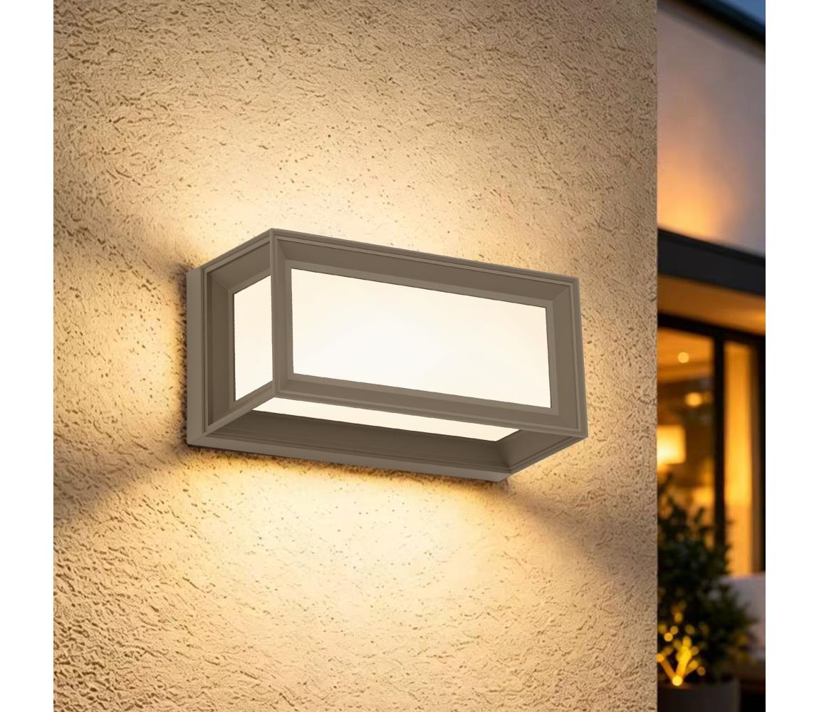 Brilagi - LED vonkajšie nástenné svietidlo PARKER LED/12W/230V sivá IP44 BRI879