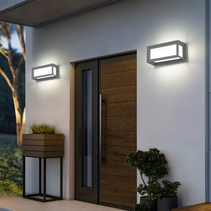 Brilagi - LED vonkajšie nástenné svietidlo PARKER LED/12W/230V sivá IP44