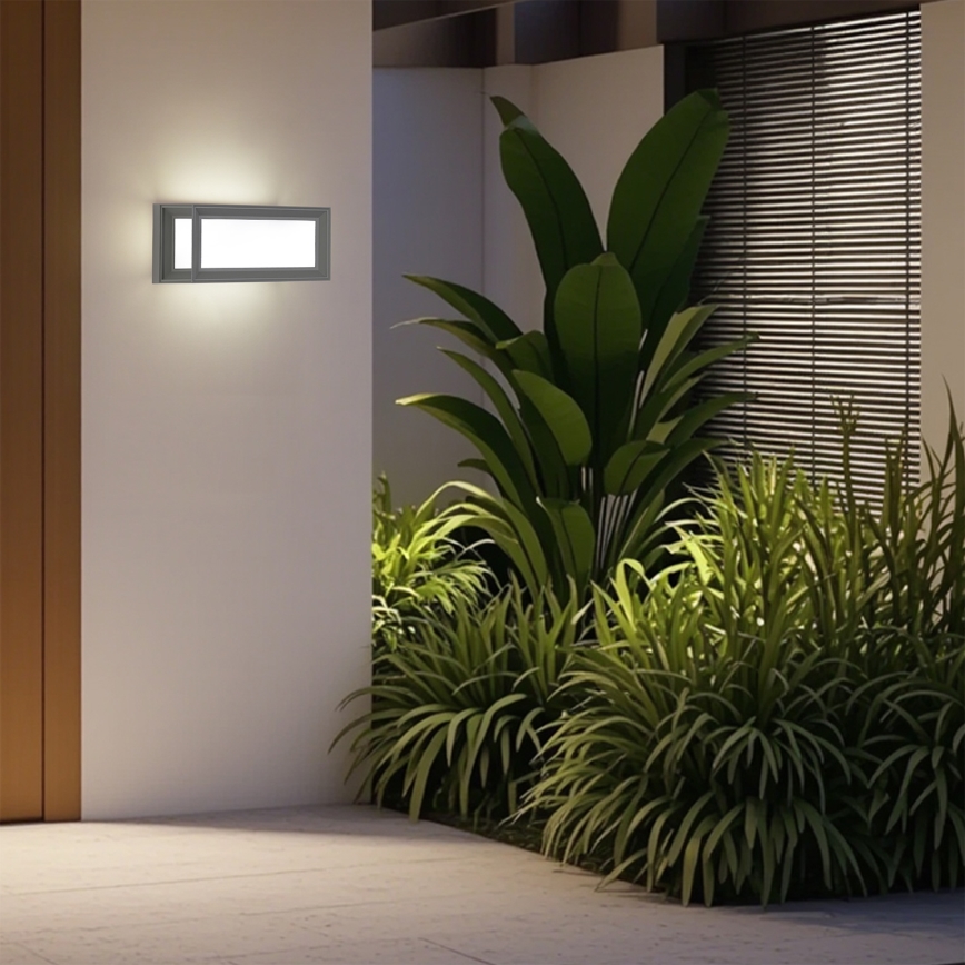 Brilagi - LED vonkajšie nástenné svietidlo PARKER LED/12W/230V sivá IP44