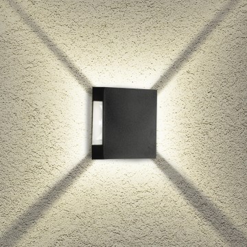 Brilagi - LED vonkajšie nástenné svietidlo QUADRAY LED/4W/230V čierne IP65