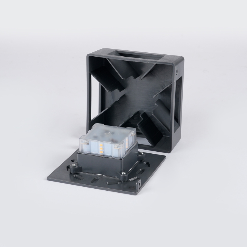 Brilagi - LED vonkajšie nástenné svietidlo QUADRAY LED/6W/230V antracit IP54