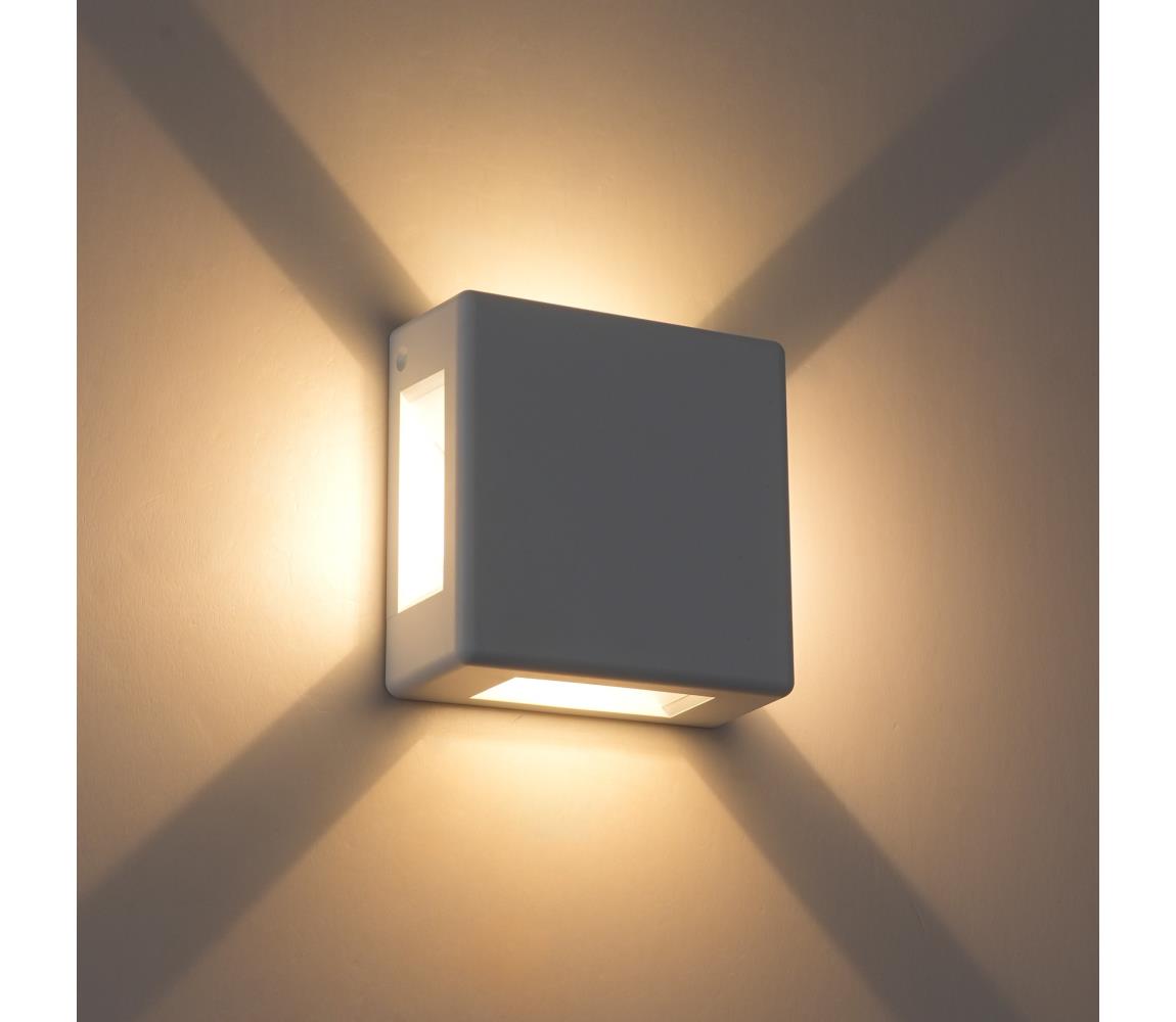 Brilagi - LED Vonkajšie nástenné svietidlo QUADRAY LED/6W/230V biele IP54 BRI648