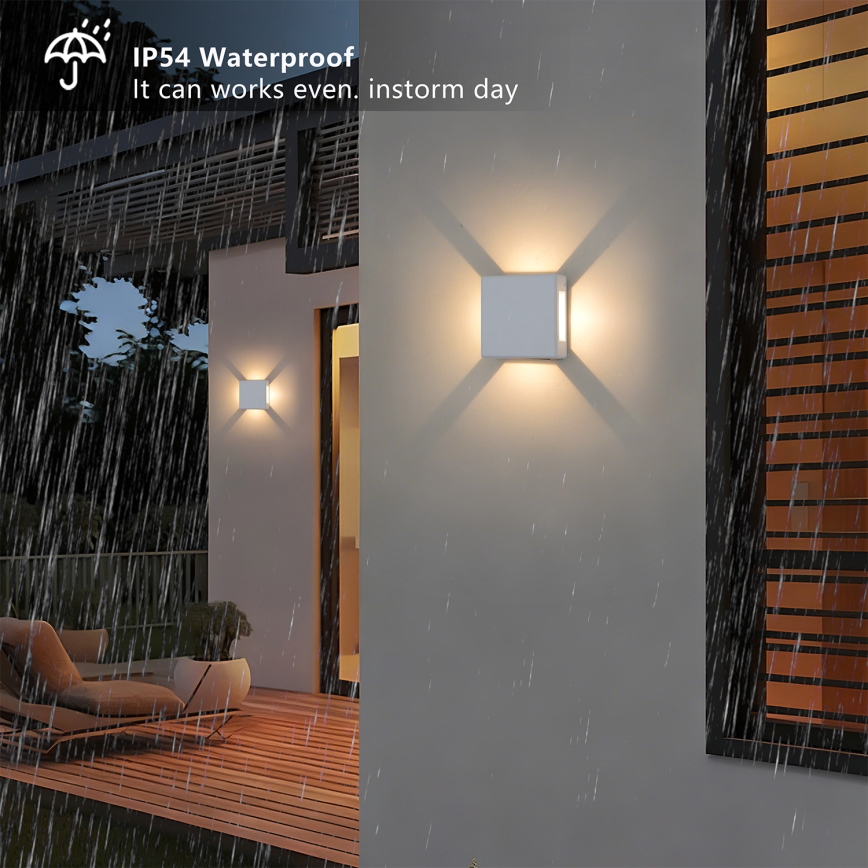 Brilagi - LED Vonkajšie nástenné svietidlo QUADRAY LED/6W/230V biele IP54