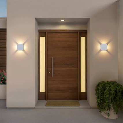 Brilagi - LED Vonkajšie nástenné svietidlo QUADRAY LED/6W/230V biele IP54