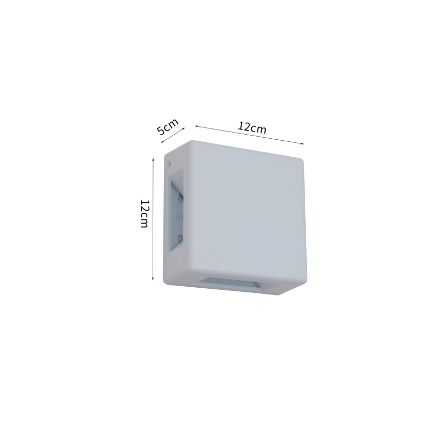 Brilagi - LED Vonkajšie nástenné svietidlo QUADRAY LED/6W/230V biele IP54