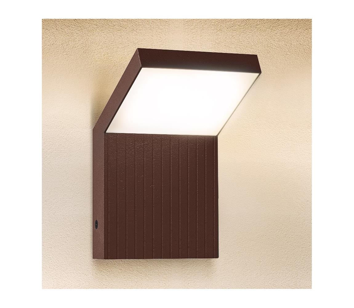 Brilagi - LED vonkajšie nástenné svietidlo RIANO LED/8W/230V hnedé IP65 WO-HR60142-OEM-RUST