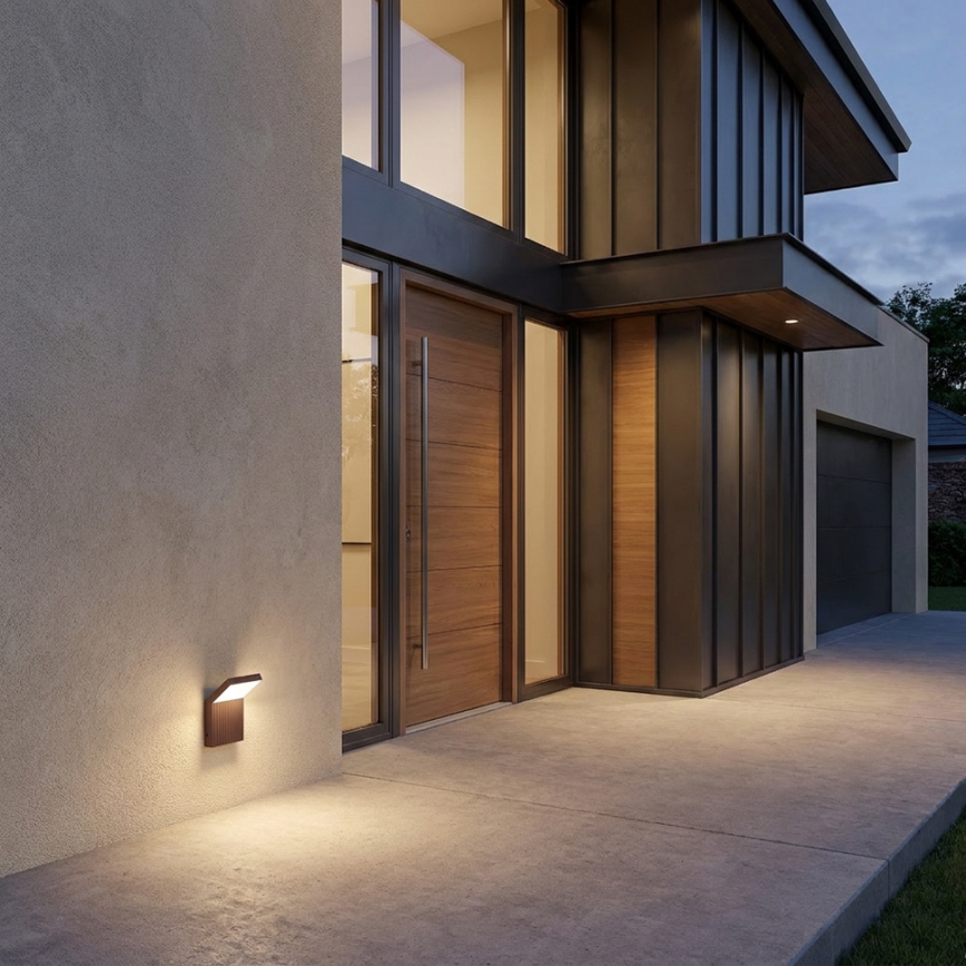 Brilagi - LED vonkajšie nástenné svietidlo RIANO LED/8W/230V hnedé IP65