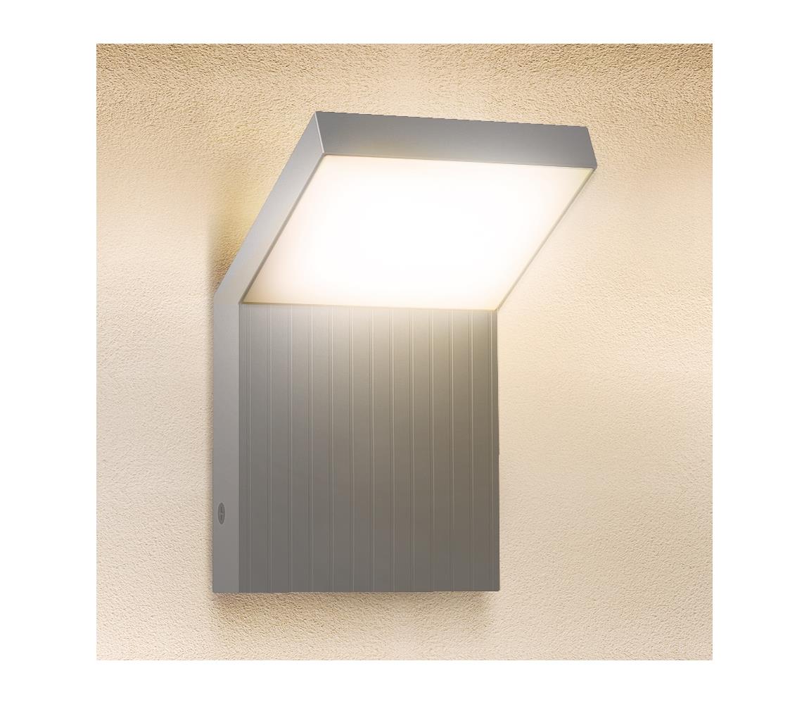 Brilagi - LED vonkajšie nástenné svietidlo RIANO LED/8W/230V strieborné IP65 WO-HR60142-OEM-SA