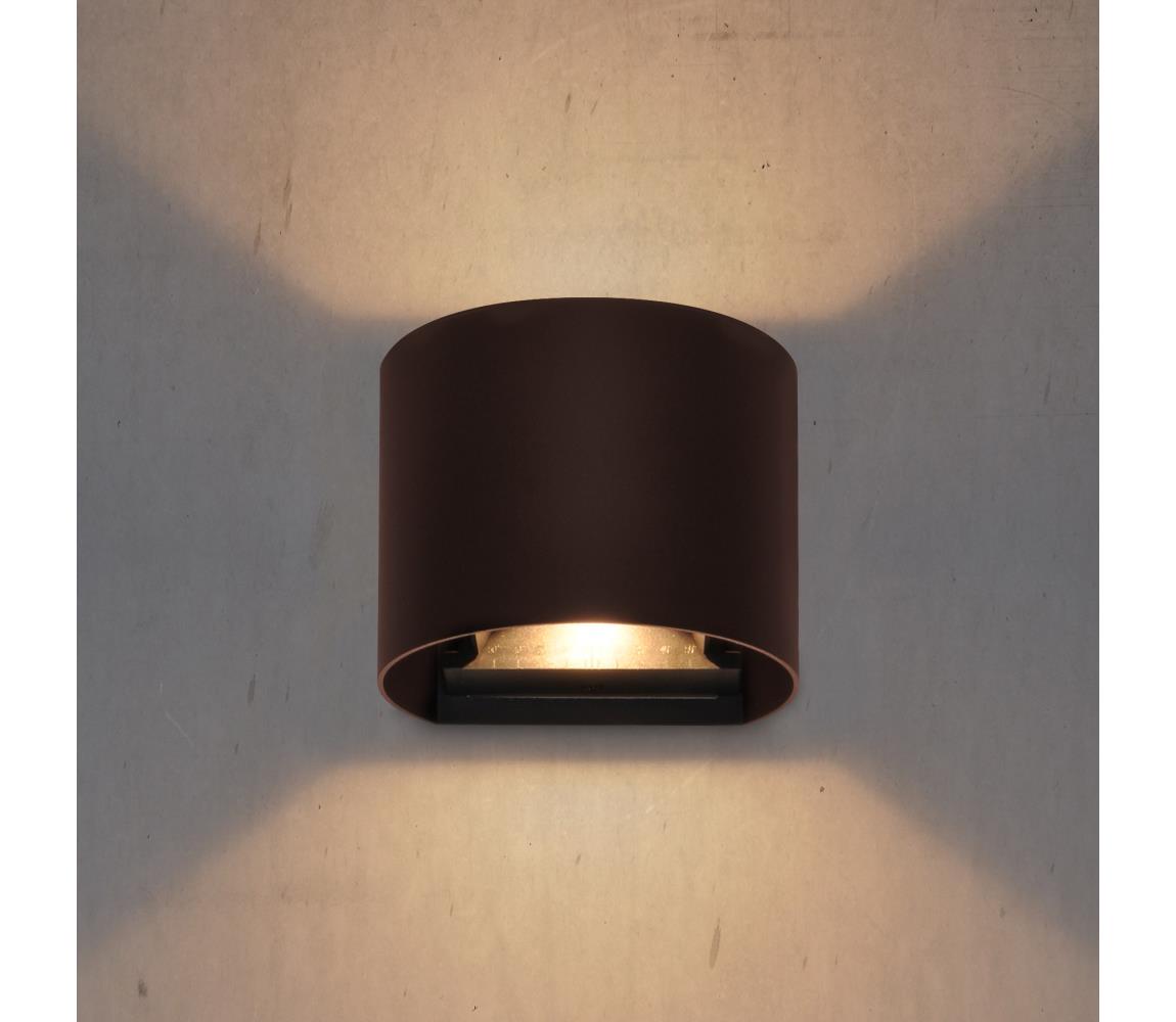 Brilagi - LED vonkajšie nástenné svietidlo RONDO LED/6W/230V hnedé IP54 WO-HR60431-LED-OEM-RUST