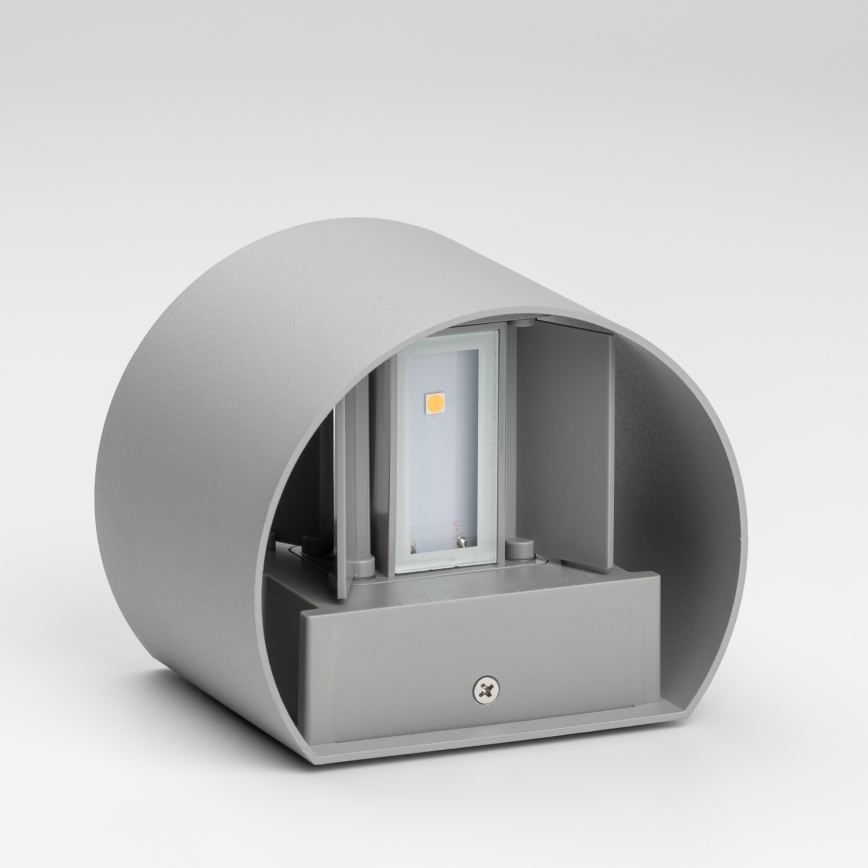 Brilagi - LED Vonkajšie nástenné svietidlo RONDO LED/6W/230V šedá IP54