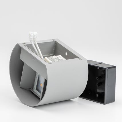 Brilagi - LED Vonkajšie nástenné svietidlo RONDO LED/6W/230V šedá IP54