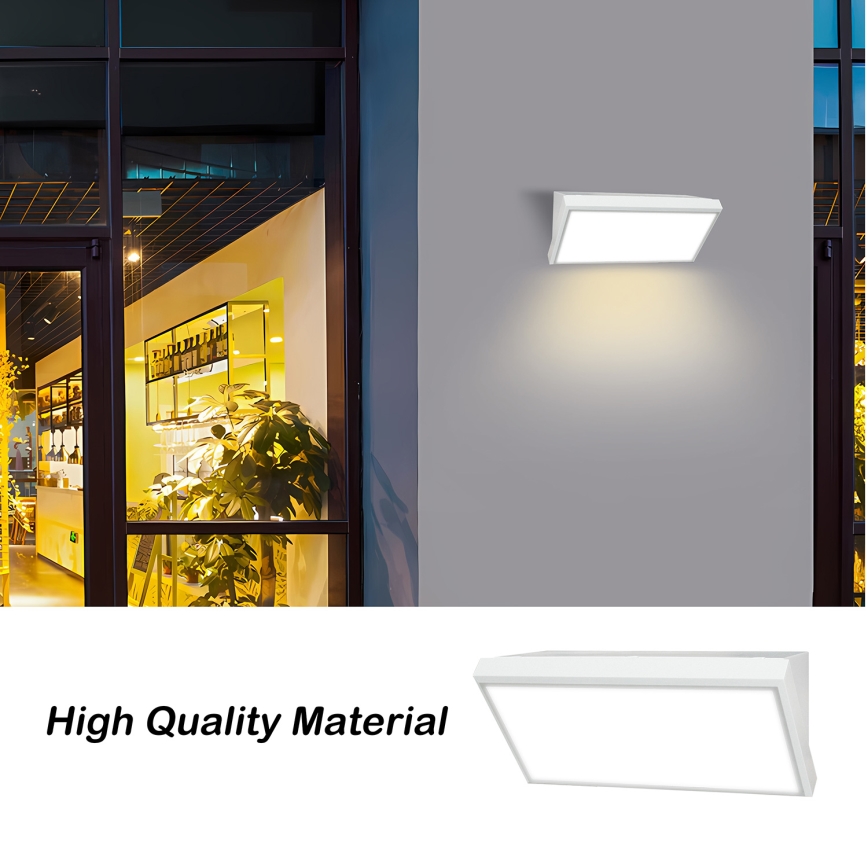 Brilagi - LED vonkajšie nástenné svietidlo so senzorom TRIANGLE LED/20W/230V biela IP65