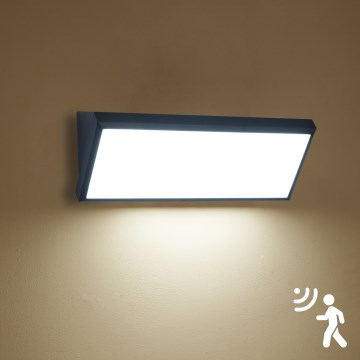 Brilagi - LED vonkajšie nástenné svietidlo s pohybovým snímačom TRIANGLE LED/42W/230V 45 cm čierne IP65