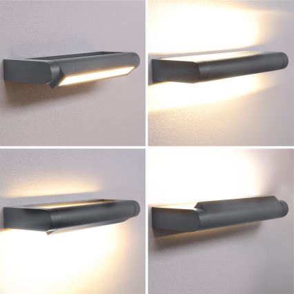 Brilagi - LED Vonkajšie nástenné svietidlo SALERNO LED/12W/230V 35,5 cm antracitové IP65
