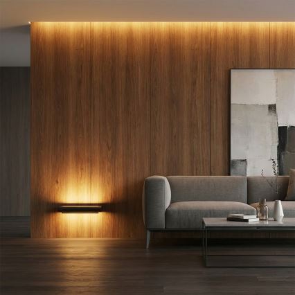Brilagi - LED Vonkajšie nástenné svietidlo SALERNO LED/12W/230V 35,5 cm čierna IP65