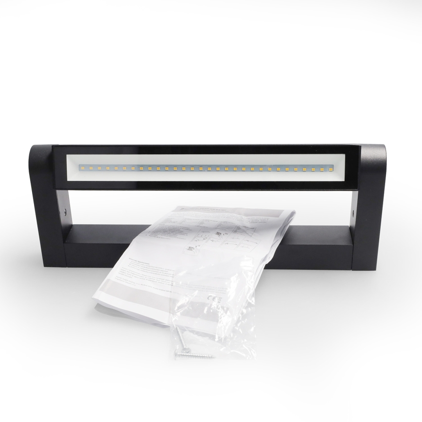 Brilagi - LED Vonkajšie nástenné svietidlo SALERNO LED/12W/230V 35,5 cm čierna IP65