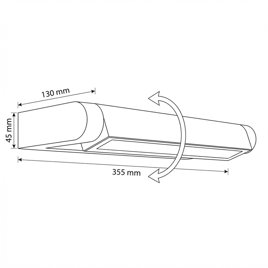 Brilagi - LED Vonkajšie nástenné svietidlo SALERNO LED/12W/230V 35,5 cm čierna IP65