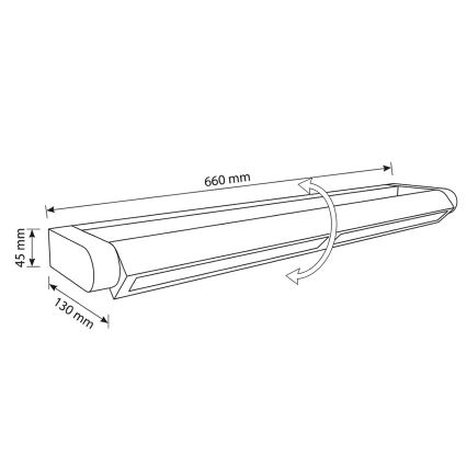 Brilagi - LED vonkajšie nástenné svietidlo SALERNO LED/24W/230V 66 cm čierna IP65