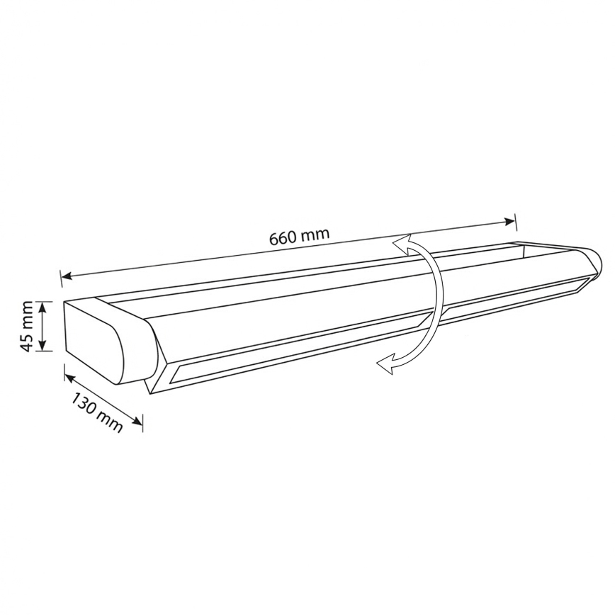Brilagi - LED vonkajšie nástenné svietidlo SALERNO LED/24W/230V 66 cm čierna IP65