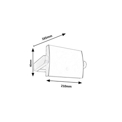 Brilagi - LED vonkajšie nástenné svietidlo so senzorom ANKLE LED/18W/230V 3000K IP65 antracit