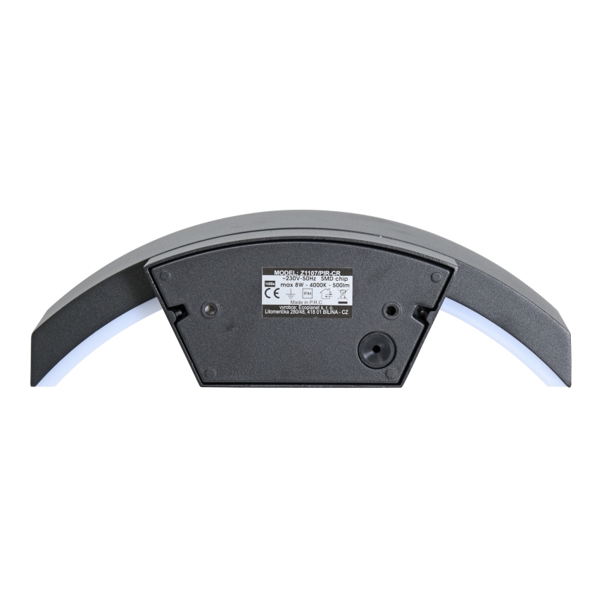 Brilagi - LED Vonkajšie nástenné svietidlo so senzorom ARCELO LED/8W/230V IP54
