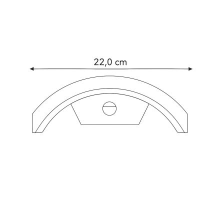 Brilagi - LED Vonkajšie nástenné svietidlo so senzorom ARCELO LED/8W/230V IP54