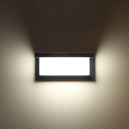 Brilagi - LED Vonkajšie nástenné svietidlo so senzorom BRICKY LED/12W/230V antracit IP54