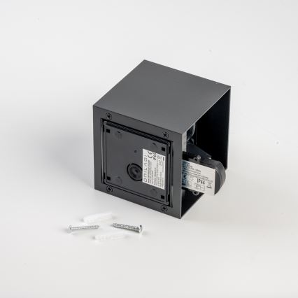 BRILAGI - LED vonkajšie nástenné svietidlo so senzorom CUBE LED/6W/230V čierne IP65