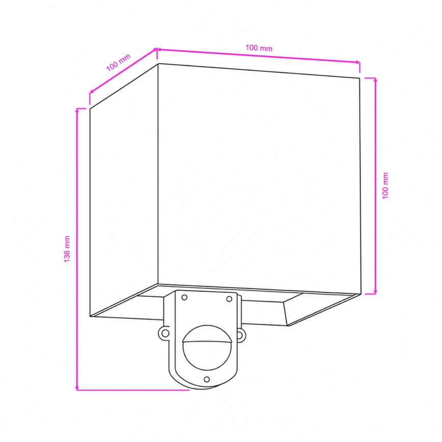 BRILAGI - LED vonkajšie nástenné svietidlo so senzorom CUBE LED/6W/230V čierne IP65