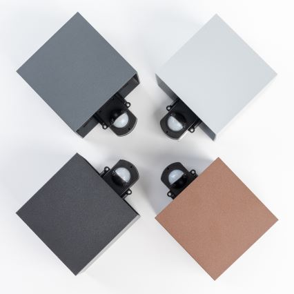 BRILAGI - LED vonkajšie nástenné svietidlo so senzorom CUBE LED/6W/230V čierne IP65