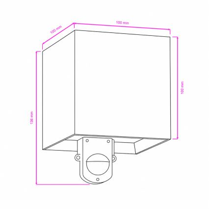 BRILAGI - LED vonkajšie nástenné svietidlo so senzorom CUBE LED/6W/230V hnedé IP65