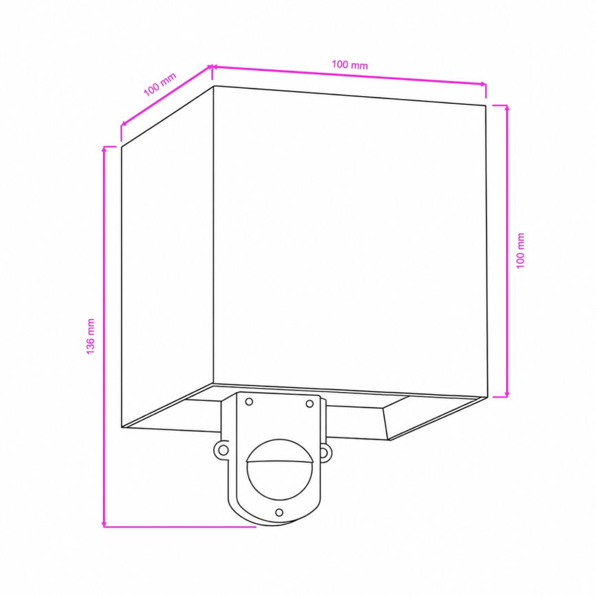 BRILAGI - LED vonkajšie nástenné svietidlo so senzorom CUBE LED/6W/230V hnedé IP65