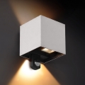 Brilagi - LED vonkajšie nástenné svietidlo so senzorom CUBE LED/6W/230V šedé IP65