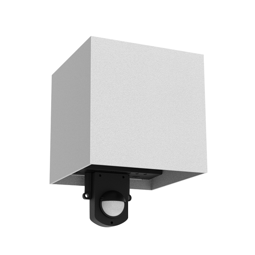 Brilagi - LED vonkajšie nástenné svietidlo so senzorom CUBE LED/6W/230V šedé IP65