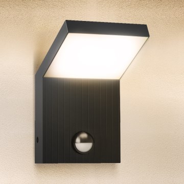 Brilagi - LED vonkajšie nástenné svietidlo so senzorom RIANO LED/8W/230V antracit IP65