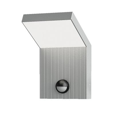 Brilagi - LED vonkajšie nástenné svietidlo so senzorom RIANO LED/8W/230V strieborné IP65