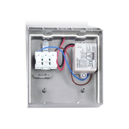 Brilagi - LED vonkajšie nástenné svietidlo so senzorom RIANO LED/8W/230V strieborné IP65