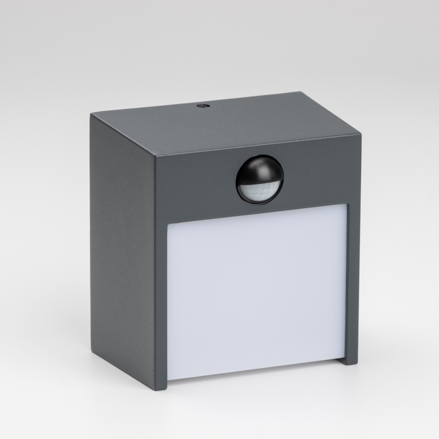 Brilagi - LED Vonkajšie nástenné svietidlo so senzorom TERNI LED/12W/230V antracit IP44