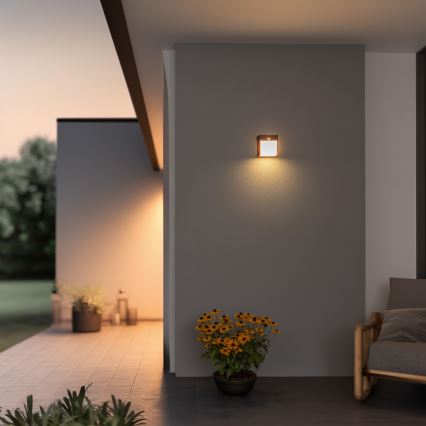 Brilagi - LED Vonkajšie nástenné svietidlo so senzorom TERNI LED/12W/230V antracit IP44