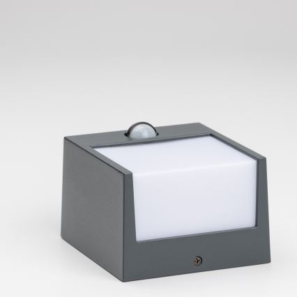 Brilagi - LED Vonkajšie nástenné svietidlo so senzorom TERNI LED/12W/230V antracit IP44