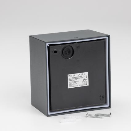 Brilagi - LED Vonkajšie nástenné svietidlo so senzorom TERNI LED/12W/230V antracit IP44